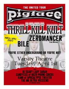 Zeromancer concert poster