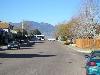 Fountain, Colorado, suburban street with bus and car
