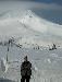 Leif and Mt. Hood (close up)